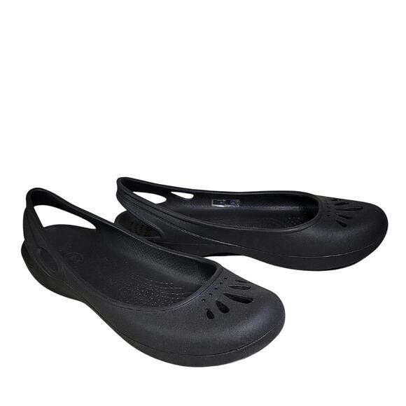 Crocs Kadee Black Slingback Flats Womens Size 6 - Picture 1 of 11
